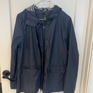 Aqua Navy Rain Jacket